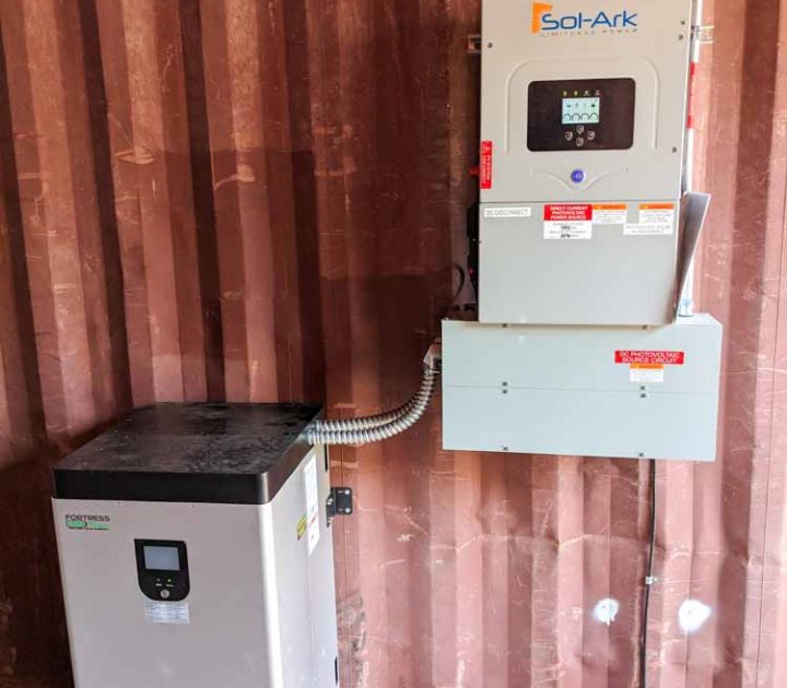 battery backup system installed in a commercial unit